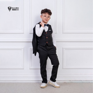 Bộ vest bé trai SANRO KIDS màu đen cao cấp