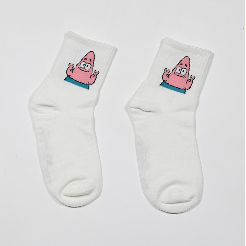 Vớ Cotton Họa Tiết Hoạt Hình Vui Nhộn Cho Nam Nữ