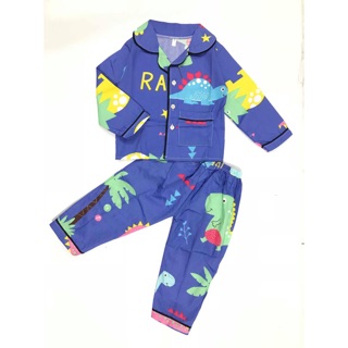 BỘ ĐỒ PIJAMA DÀI TAY CHO BÉ TRAI/BÉ GÁI chất kate đẹp