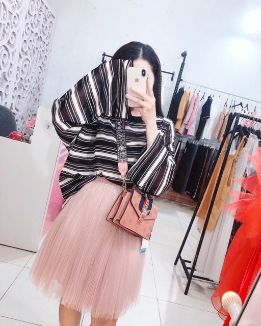 ÁO LEN MỎNG KẺ NGANG MS10266