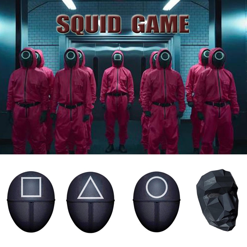 [Hàng mới về] Mặt nạ hóa trang thiết kế kiểu phim squid game phong cách halloween