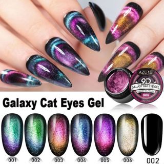 Sơn gel mắt mèo 9D 6 hũ + nam châm +cọ + gel đen
