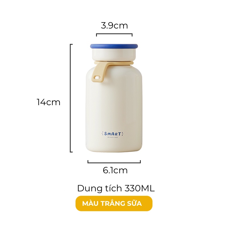 Bình giữ nhiệt mini 330ml phong cách Hàn Quốc màu pastel dễ thương SY3006
