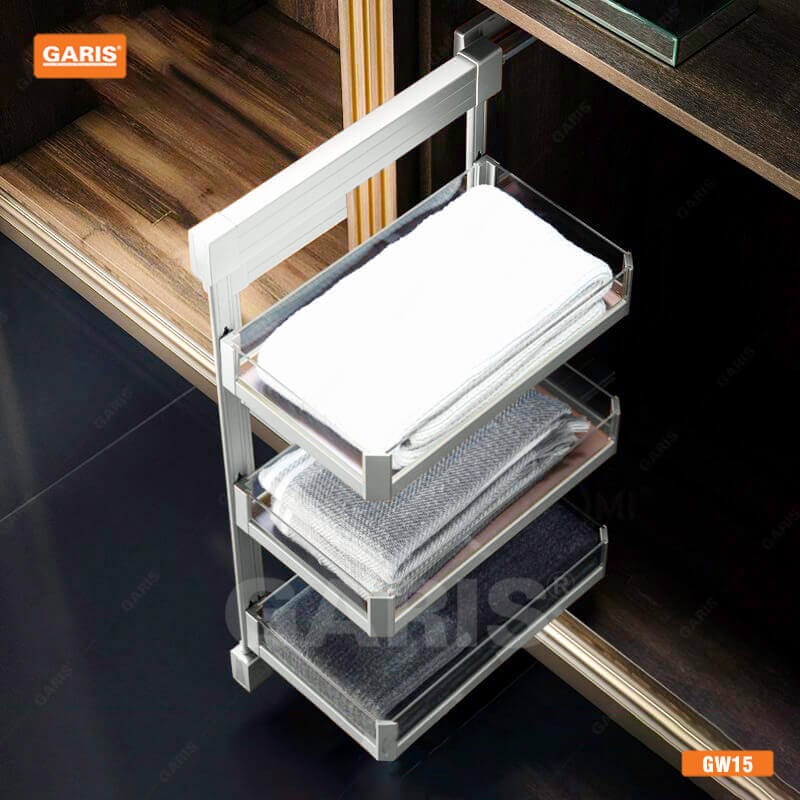 Giá Để Đồ Đa Năng 3 Tầng Garis GW15 - Ray Âm Giảm Chấn