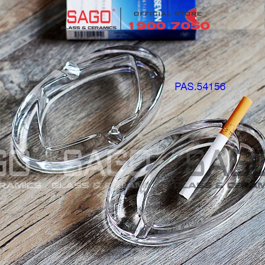 Gạt Tàn Thủy Tinh Pasabahce crystal Oval | PAS.54166 , Nhập Khẩu Thổ Nhĩ Kỳ