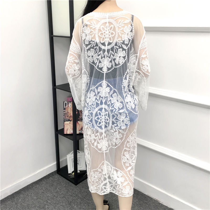 Áo kimono áo lưới áo choàng đi biển