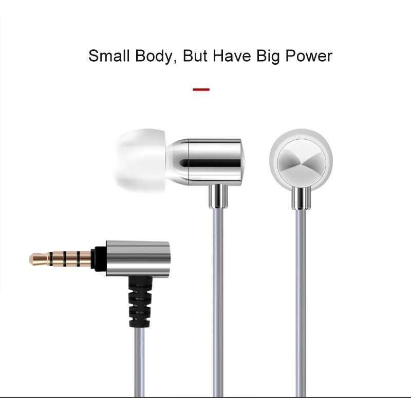 FAAEAL Poppy Metal Earphone Stereo Bass Sound HiFi Headsets 3.5mm Wired in-Ear Earphones