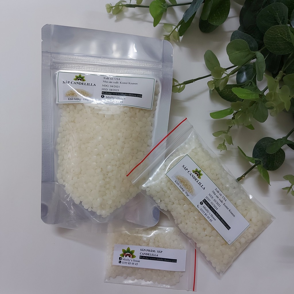 Sáp candelilla 1kg 349k_candelilla wax_ nguyên liệu làm mỹ phẩm handmade