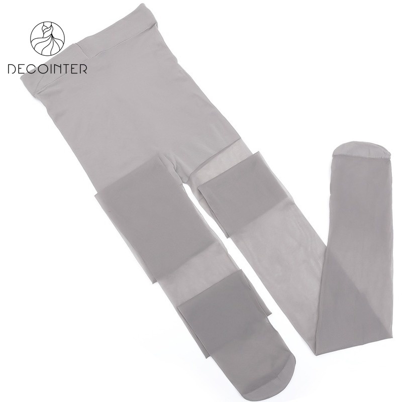 Quần Tất Nylon Xuyên Thấu Siêu Mỏng Co Giãn Cao Màu Trơn Trong Suốt Cho Nữ
