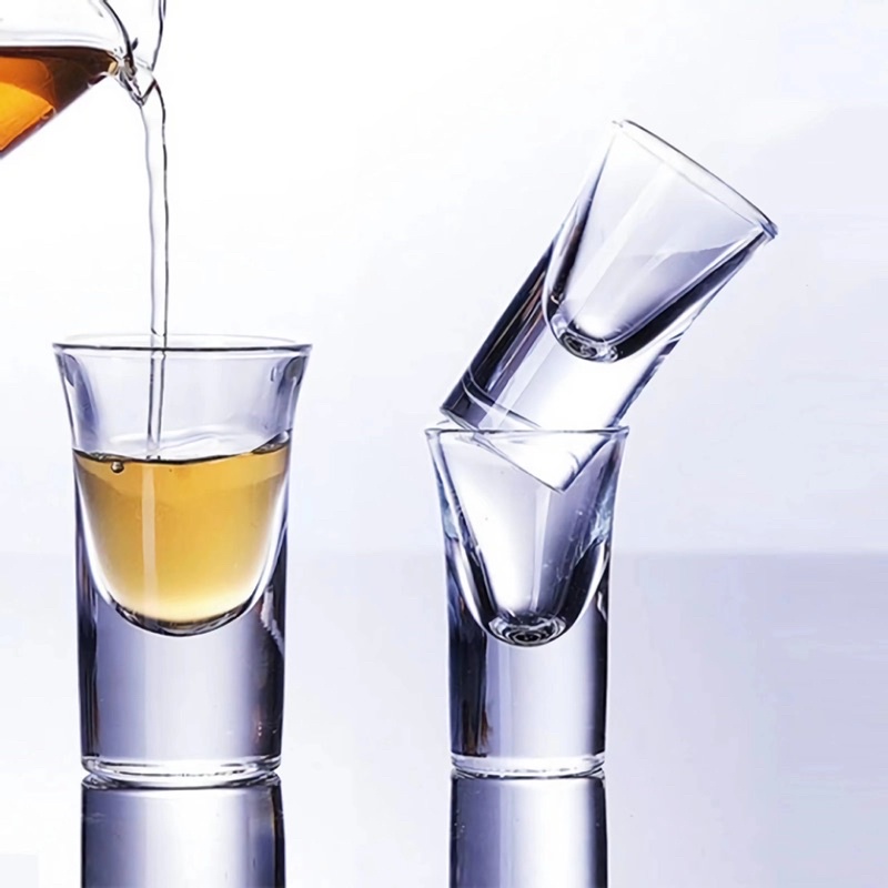 Bộ 6 ly rượu nhỏ thủy tinh cao cấp đế dày 15ml/bình rót 300ml
