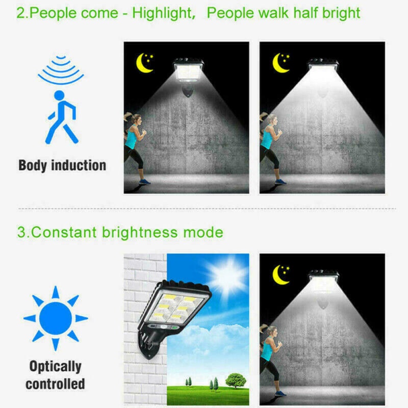 Đèn LED Gắn Tường Sử Dụng Năng Lượng Mặt Trời Chống Thấm Nước Siêu Sáng Xoay 360 Độ