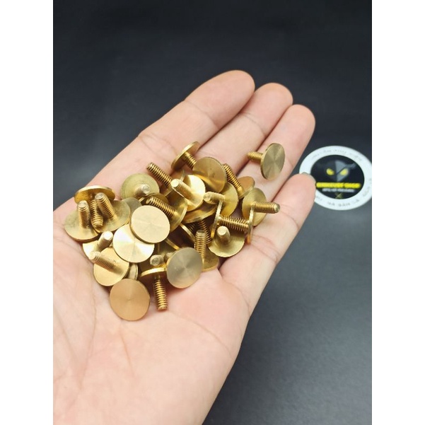1 cặp chốt đầu ná cột 13mm bằng đồng thau cho ná gỗ.