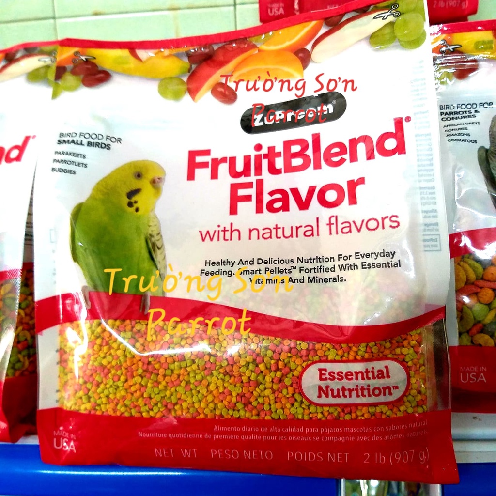 Hạt trái cây ZuPreem cho yến phụng, chào mào...bịch nguyên 907g