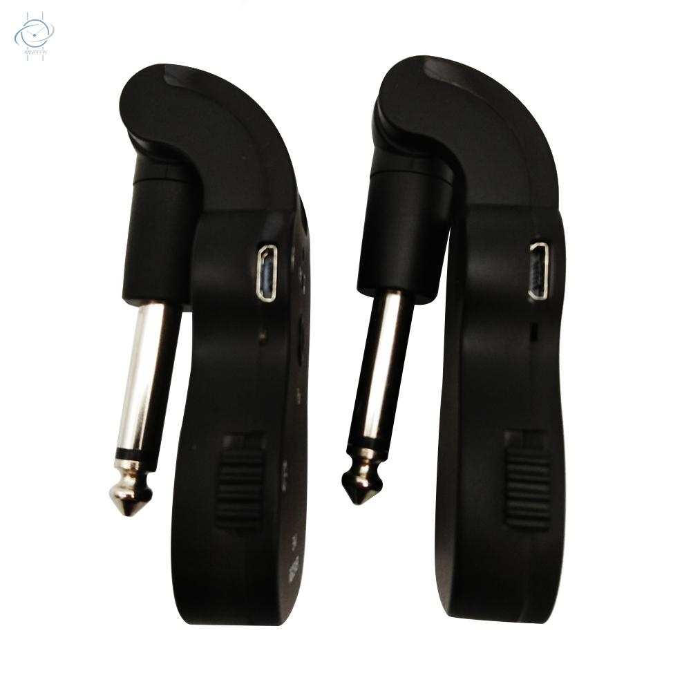 ♫2.4G UHF Wireless Audio Transmitter and Receiver System USB Rechargeable Pick Up for Electric Guitar Bass Musical Instrument Accessory