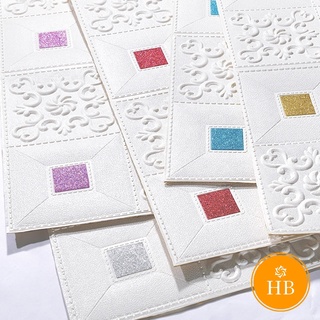 Xốp dán tường hoa văn kim tuyến 70x77cm, 35x35cm, đủ kích thước bóc dán
