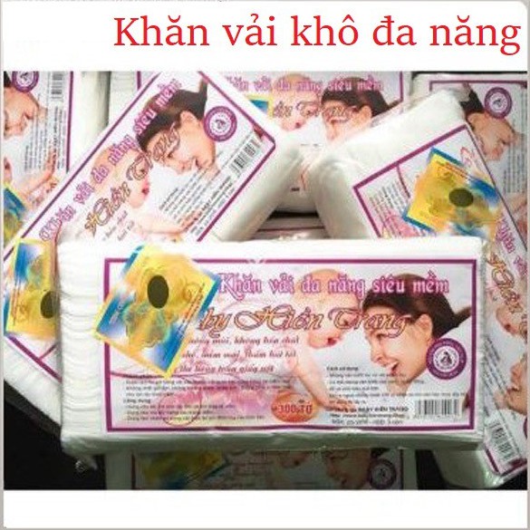 Set 2 Gói khăn vải khô đa năng Baby Hiền Trang (200g/gói) chất liệu an toàn cho bé