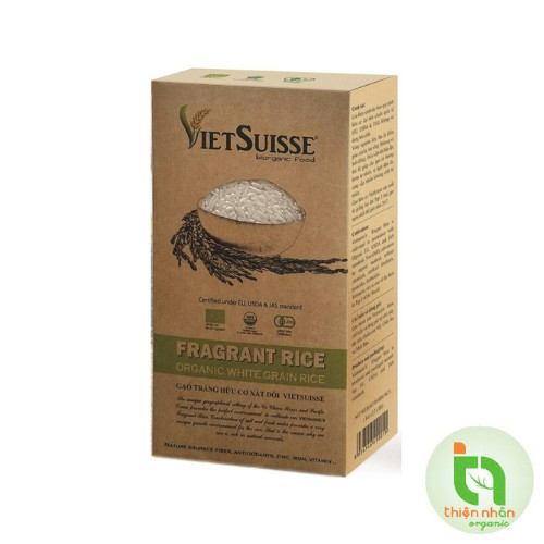 Gạo trắng xát dối hữu cơ VietSuisse 1kg