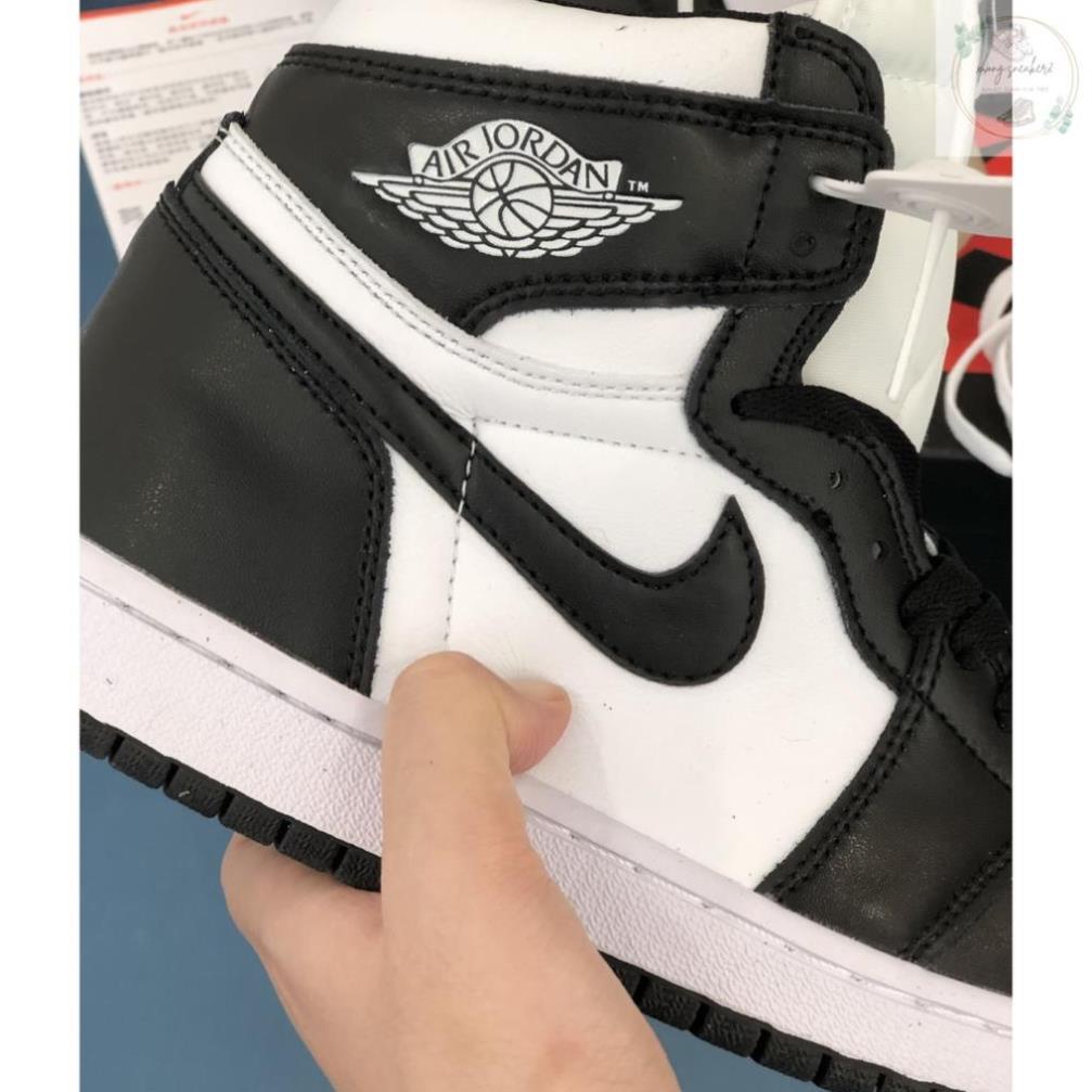 Giày Sneaker size Nữ màu TRẮNG ĐEN cổ cao, Giày Nike Air Jordan 1 JD 1 Panda Cổ Cao Cao Cấp 2021 HÀNG MỚI ! $ I * .