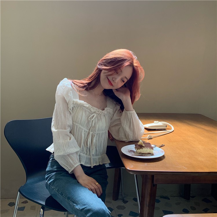 Áo Thời Trang Hàn Quốc Dài Tay In Hoa | BigBuy360 - bigbuy360.vn