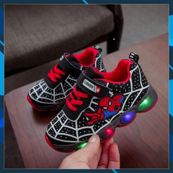 Giày bé trai siêu nhân nhện, giày ánh sáng cho bé trai 20912