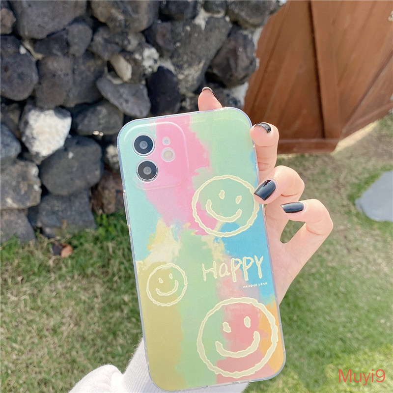 Ốp điện thoại mềm in hình mặt cười phong cách cặp đôi thời trang cho iPhone12Pro MAX I1211PROMAX X XSMAX XR I8/SE2/7plus | BigBuy360 - bigbuy360.vn