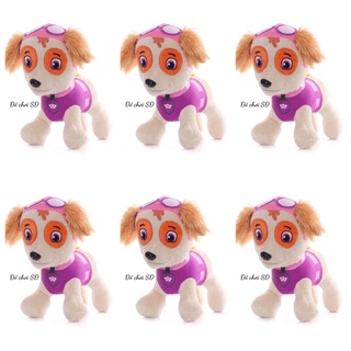 thú bông đội chó cứu hộ 20 cm - hồng