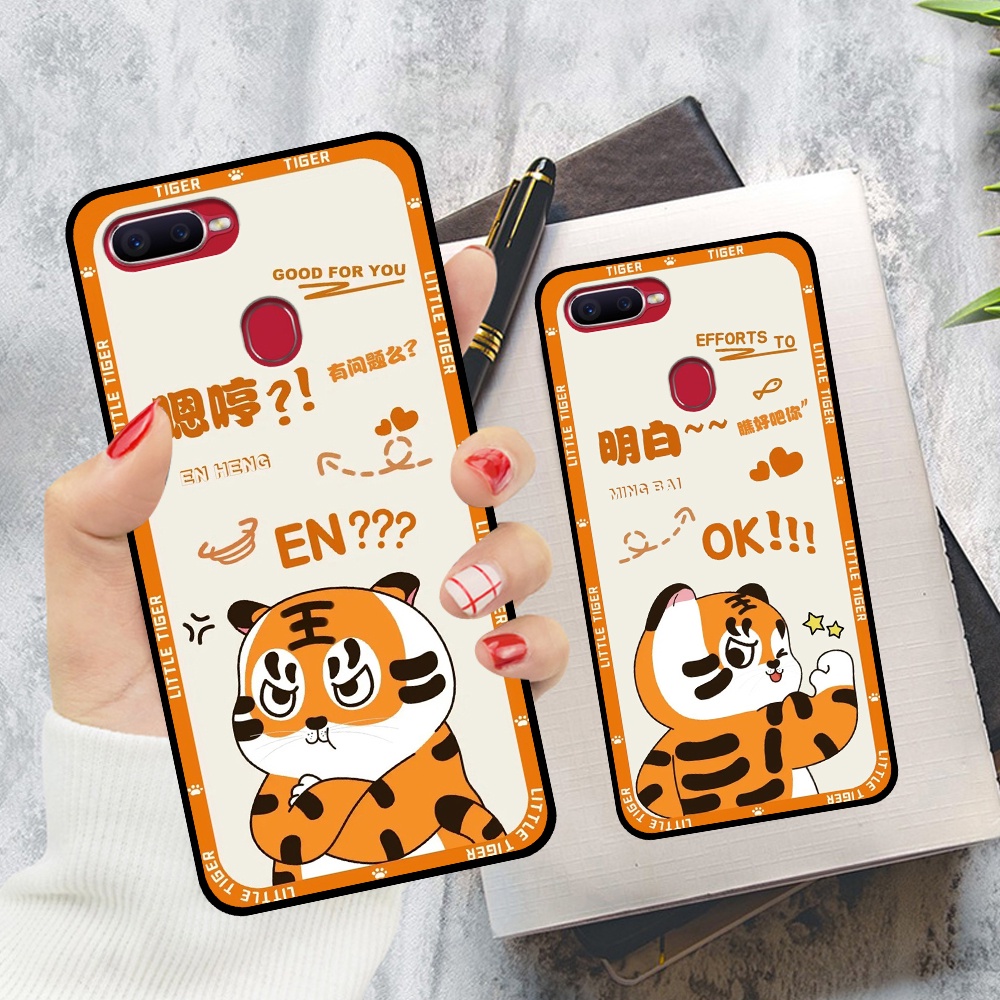 Ốp Oppo A5s / A7 / F9 / A12 in hình cặp đôi doremon, hổ, khủng long dễ thương