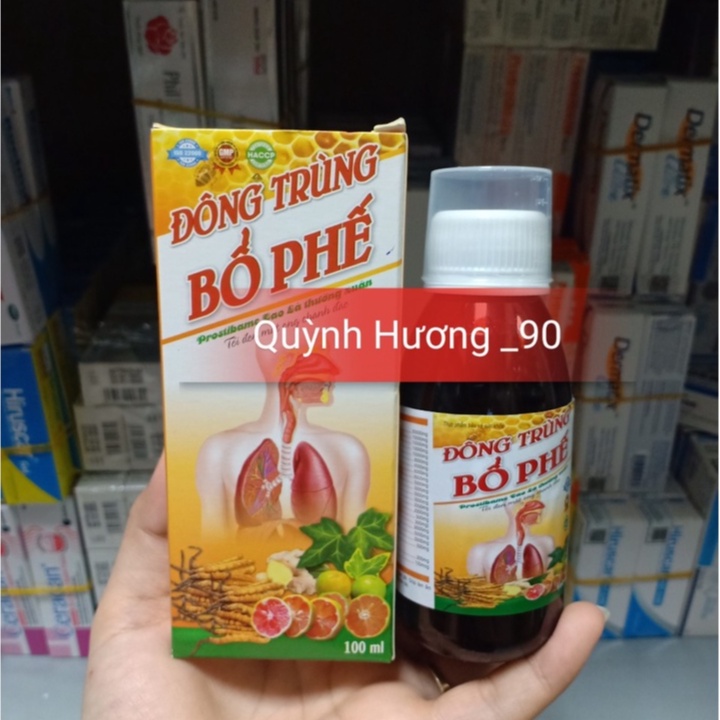 Siro Đông Trùng Bổ Phế Prostibame Cao lá thường xuân 100ml giúp bổ phổi,giảm ho.