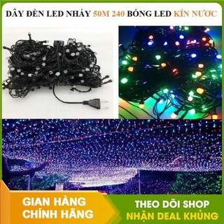Dây đèn Led chớp nháy trang trí dây nhựa đen - dây 35M