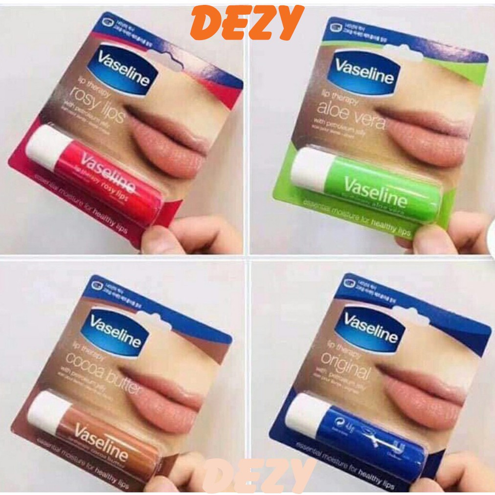 Son Dưỡng Môi Không Màu Vaseline Chăm Sóc Da Môi Dưỡng Ẩm Da Khô Da Nhạy Cảm Giúp Tẩy Tế Bào Chết Vasaline Unilever Dezy | BigBuy360 - bigbuy360.vn