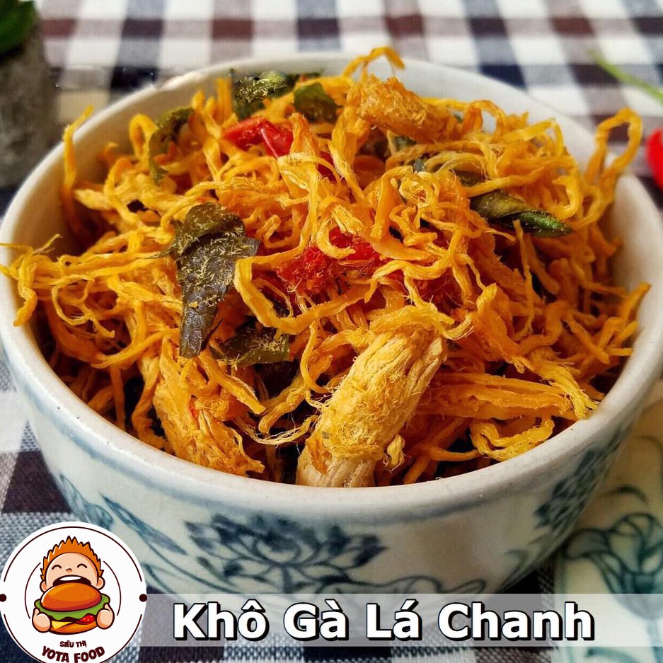 [ COMBO 2 TRONG 1 ] 500Gr Khô gà lá chanh + 500Gr Khô gà bơ tỏi ( Giòn ngon – Đậm vị ) | Yotafood