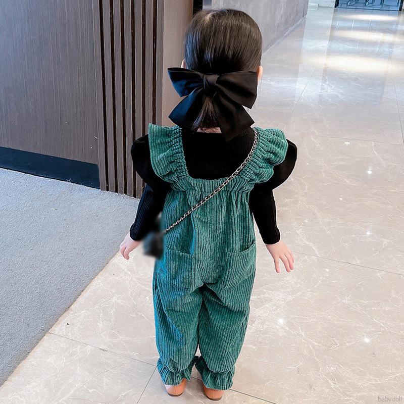 Áo thun/Quần yếm màu trơn thời trang cho bé gái