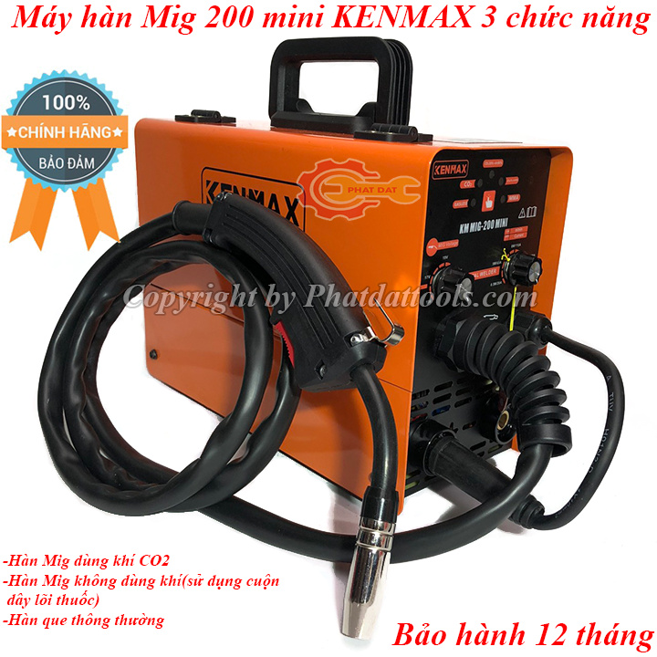 Máy hàn mig 200 mini KENMAX 3 chức năng-Máy hàn Mig không dùng khí-Công nghệ Nhật Bản-Đầy đủ phụ kiện-Bảo hành 12 tháng