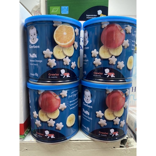 Bánh ăn dặm Gerber hình sao lon thiếc 49g ( Date 5/2022)