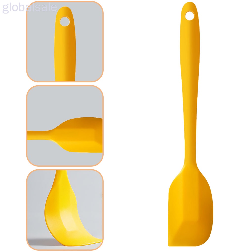 Xẻng Silicone Trộn Bột Làm Bánh Màu Vàng Chống Dính Chịu Nhiệt An Toàn