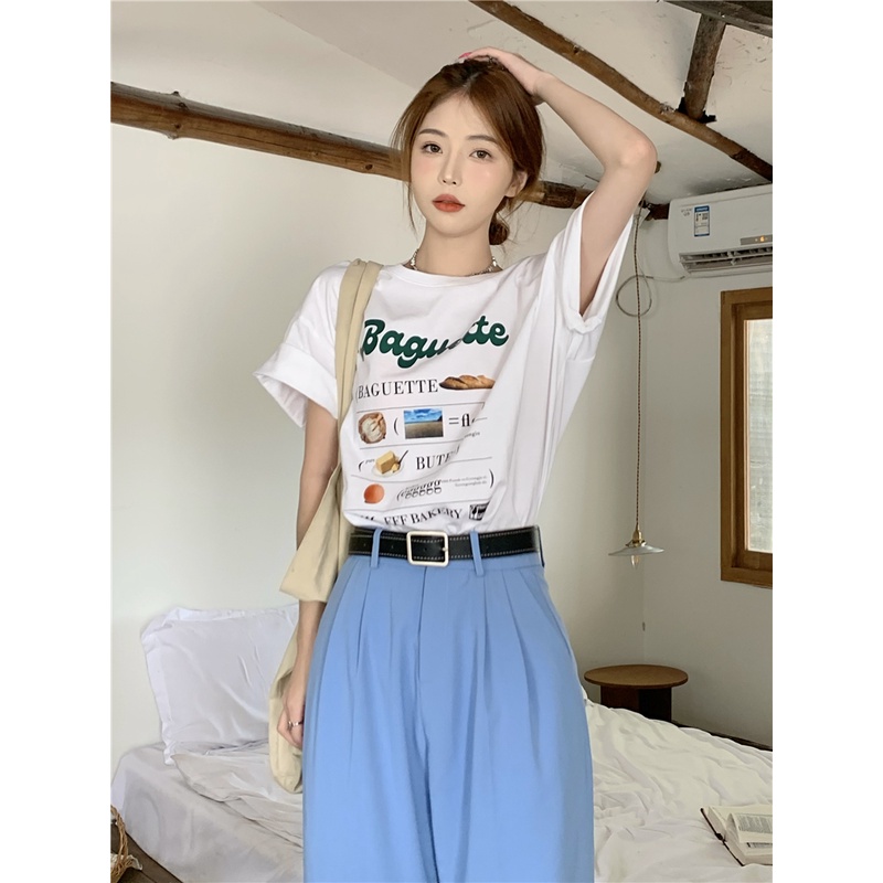 Áo Thun Cotton Tay Ngắn Dáng Rộng 50515