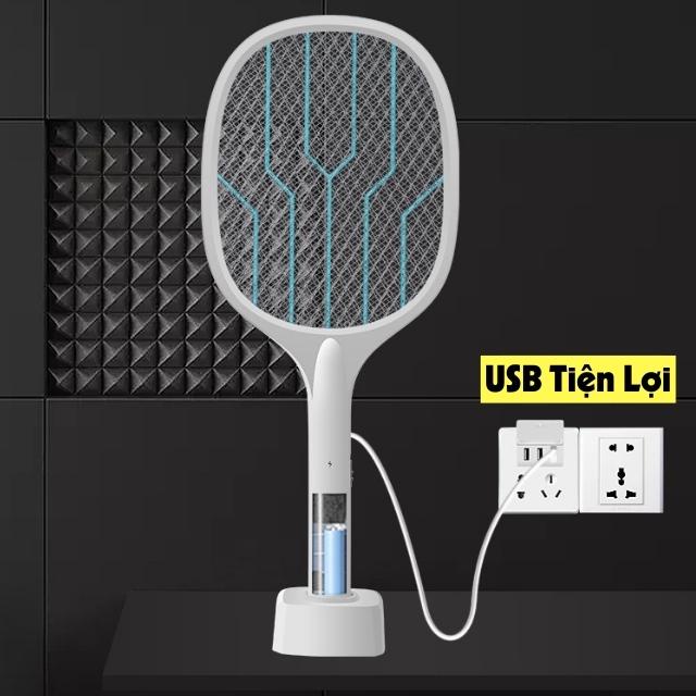 Vợt muỗi thông minh xiaomi 2 trong 1 có đèn bắt muỗi weidasi wd 947 tiện lợi, Vợt bắt muỗi diệt côn trùng chính hãng