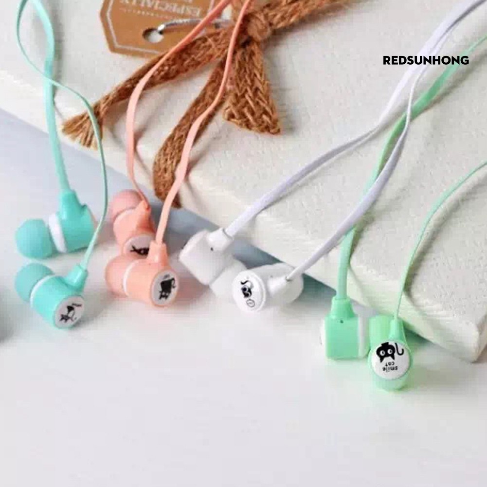 Tai Nghe Nhét Tai Hình Mèo Đáng Yêu Có Mic