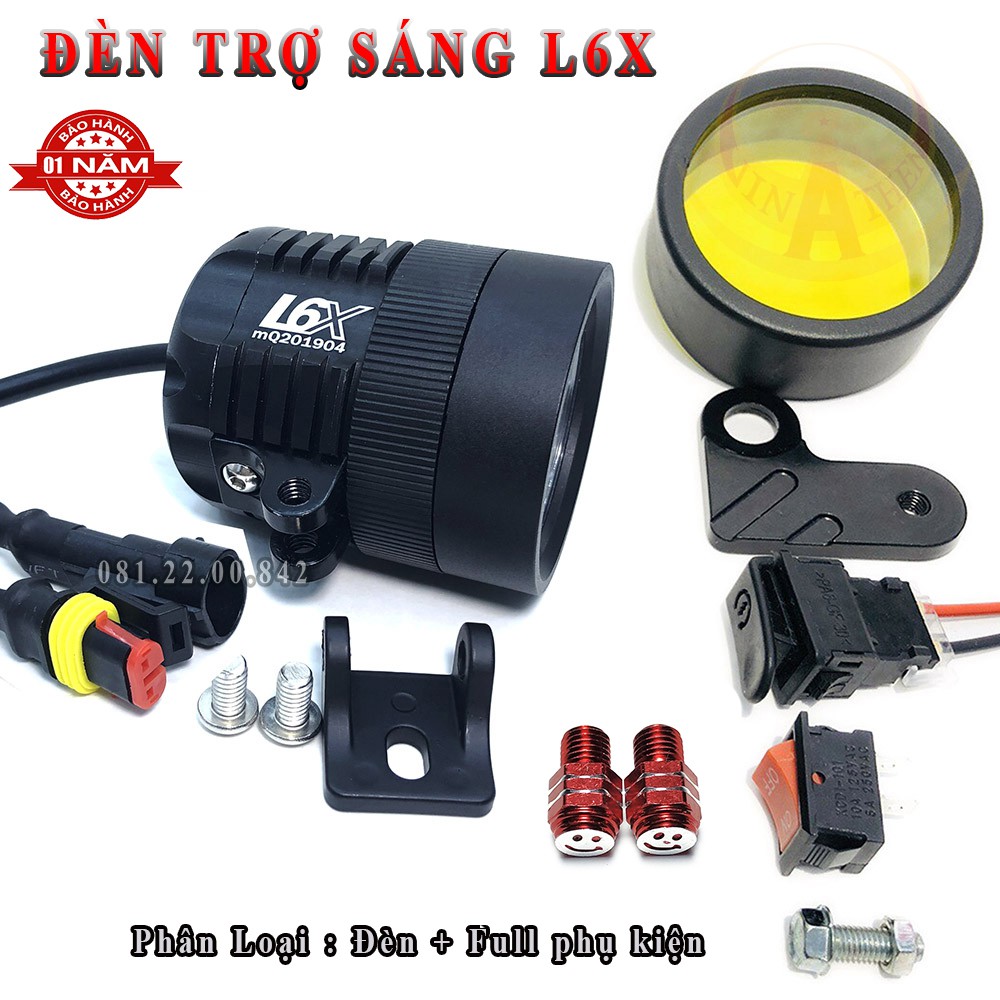 Đèn trợ sáng L6X CREE Full phụ kiện Bảo hành 1 Năm