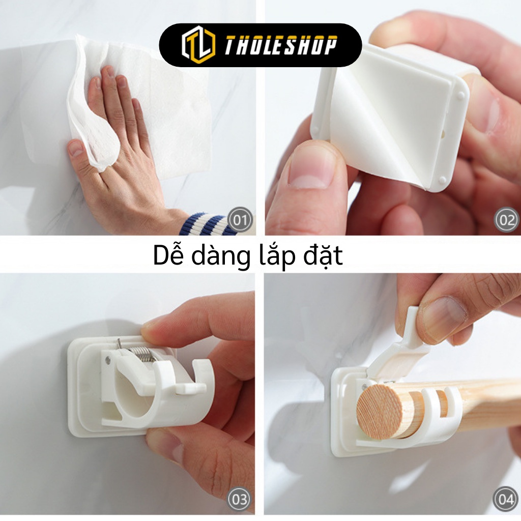 Giá Treo Rèm - Bộ 2 Kẹp Giữ Thanh Treo Rèm Cửa Dán Tường Đa Năng 9480