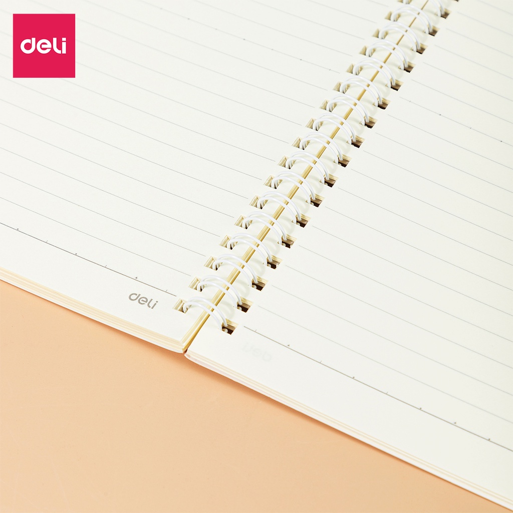 Sổ tay ghi chép A5 gáy xoắn 120 trang Deli hình con sâu - Kẻ ngang - Màu ngẫu nhiên - ELA560