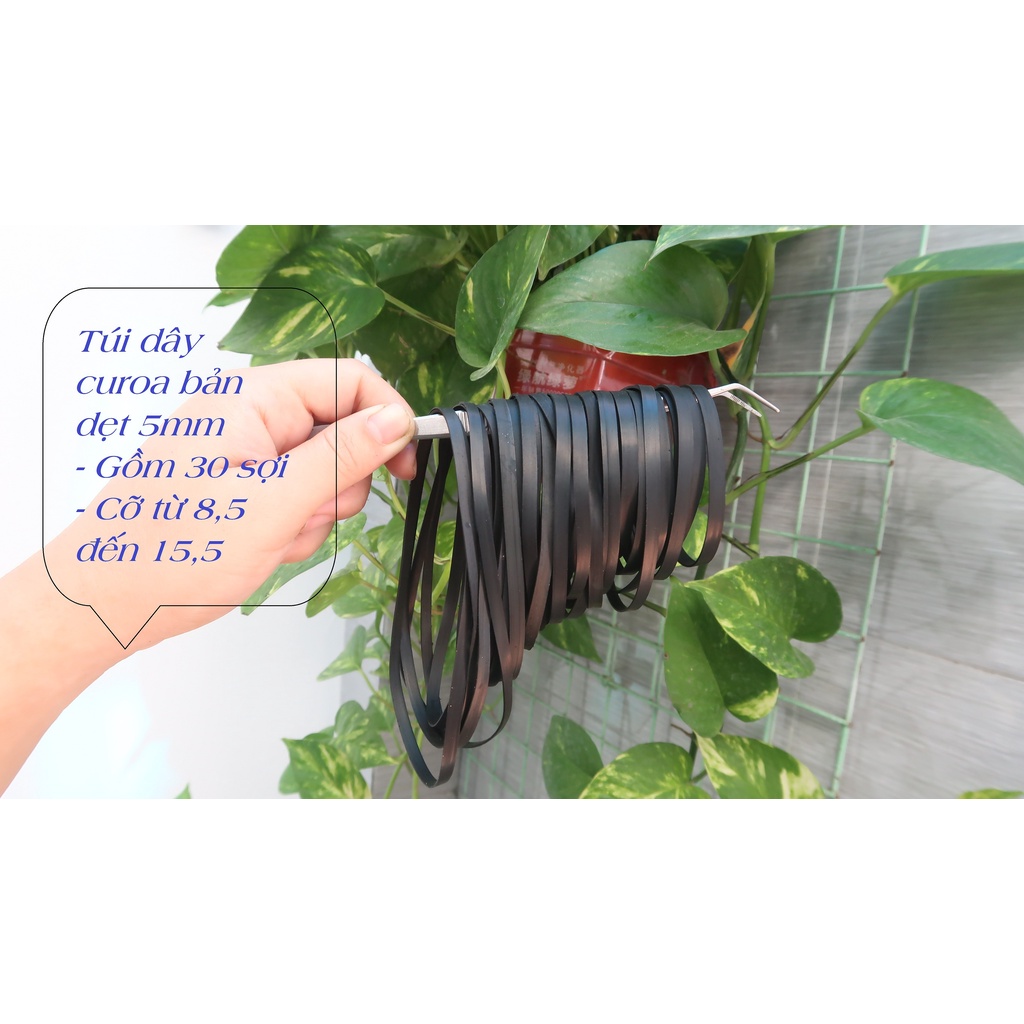 Túi 100 dây curoa vuông - 30 dây curoa dẹt dùng thay thế cho các loại đài RADIO , CASSETTE