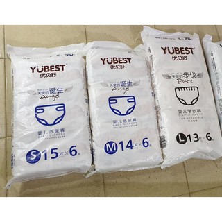 Bỉm Yubest Angle Dán/Quần Nội Địa Trung size S90/ M84/L78/XL72/XXL66