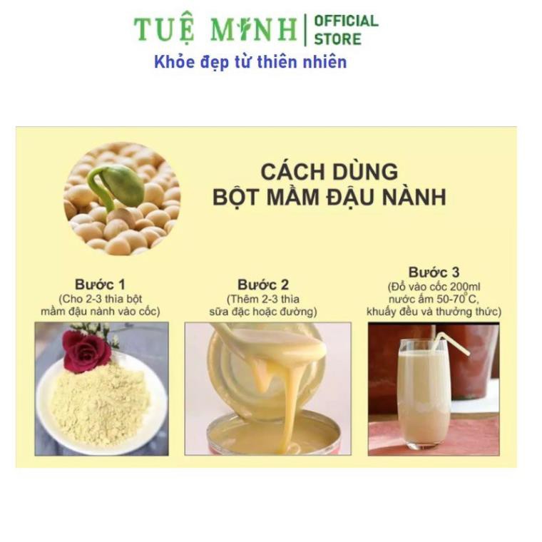 1 hộp 500g mầm đậu nành Tuệ Minh nguyên chất đầy đủ giấy ATVSTP