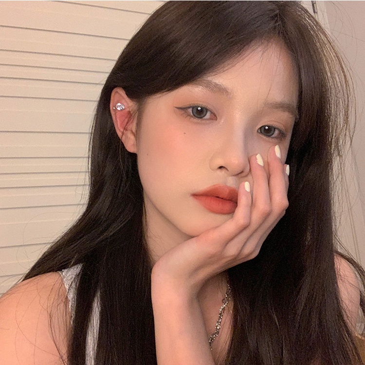 Bông tai khuyên tai nam châm đính đá không cần bấm lỗ dành cho nam nữ