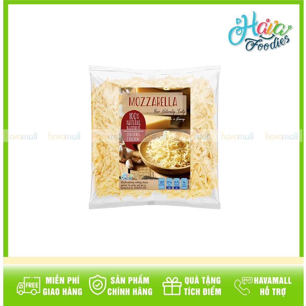 Phô Mai Mozzarella Bào Sợi 40% 100gr – Mozzarella Shredded Cheese