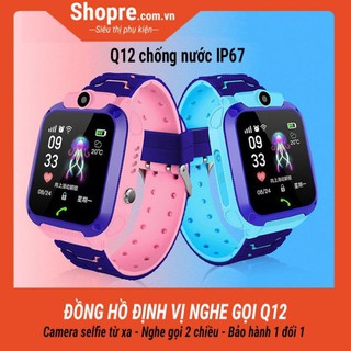 Đồng hồ định vị Q12 nghe gọi chống nước IP67 cho trẻ em
