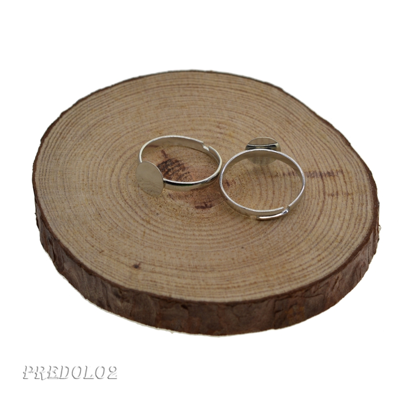 100x Antique Silver Cabochon Rings Setting Base Blank Trays Bezel 10mm Base