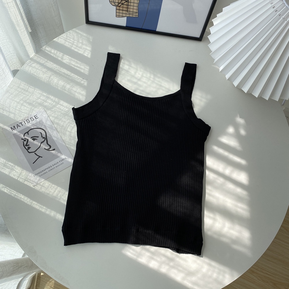 Áo hai dây nữ màu trơn thời trang Hàn Quốc