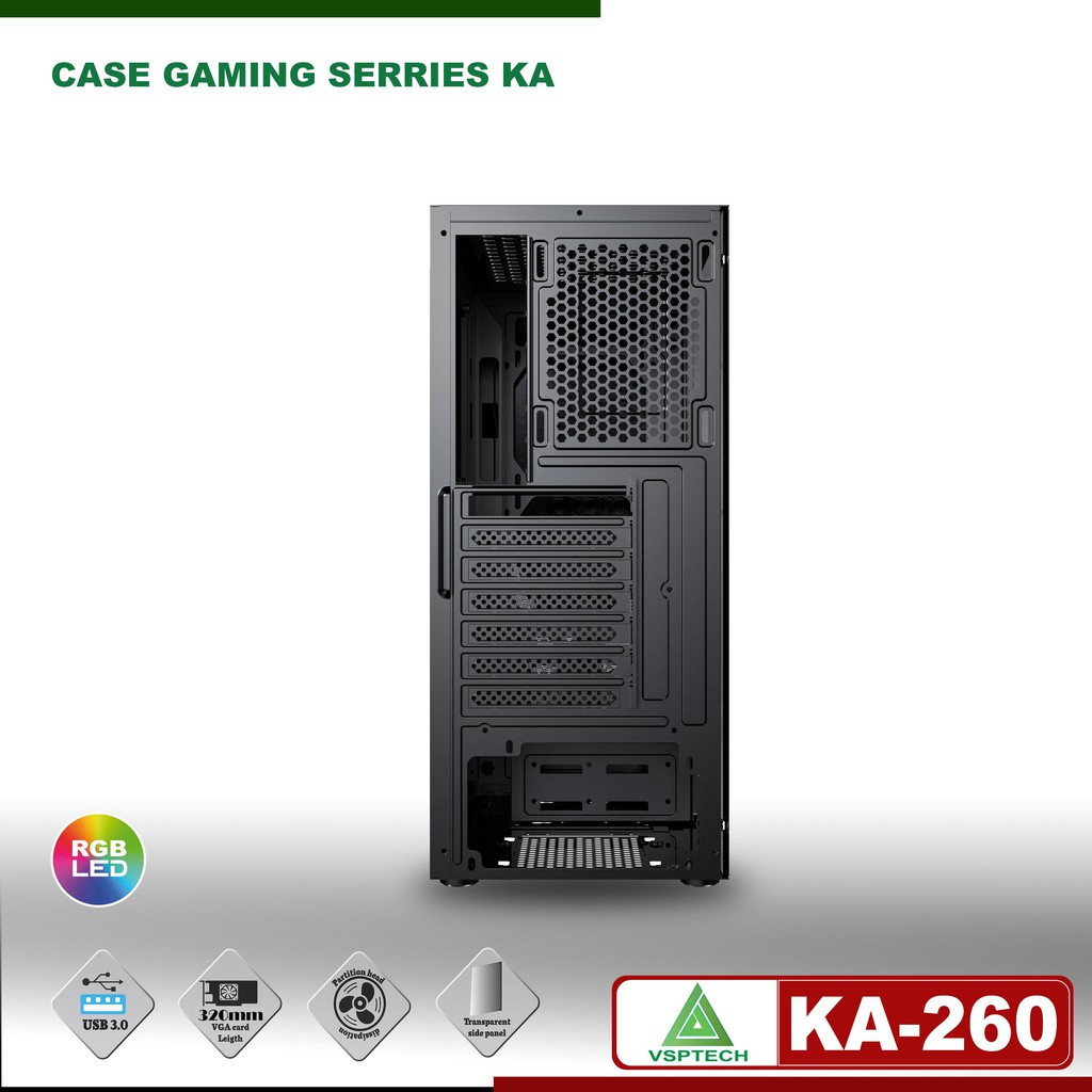 Vỏ nguồn máy tính Case gaming VSP KA-260